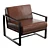 Contemporary Steel Frame Box Chair 3D model small image 1