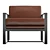 Contemporary Steel Frame Box Chair 3D model small image 2
