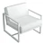 Contemporary Steel Frame Box Chair 3D model small image 6