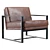 Contemporary Steel Frame Box Chair 3D model small image 7