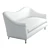 Elegant Camelback Three-Seater Sofa 3D model small image 6