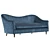 Elegant Camelback Three-Seater Sofa 3D model small image 7