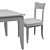 Urban Black Ash Dining Set 3D model small image 7
