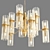 Vintage Mid-Century Brass Chandelier 3D model small image 3