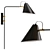 Modern Club Wall Light Fixture 3D model small image 1