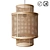 Round Woven Pendant Lamp 30cm 3D model small image 1