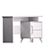 Modern White Writing Desk Solution 3D model small image 5