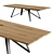 Modern Urban Oak Steel Dining 3D model small image 1