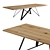 Modern Urban Oak Steel Dining 3D model small image 2