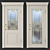 Stained Glass Door Set 3D model small image 1