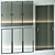 Customizable Glass Door Set 3D model small image 3