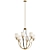 Elegant Natural Brass Chandelier 3D model small image 1