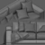 Modern West Elm Dalton Sofa 3D model small image 4