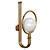 Mezzo Collection Roy Wall Lamp: Elegant Brass & Glass 3D model small image 1