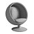 Modern Space-saving Armchair 3D model small image 3