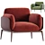 Sleek Brooklyn Armchair Design 3D model small image 1
