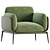 Sleek Brooklyn Armchair Design 3D model small image 2