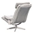 Modern Brown Leather Swivel Chair 3D model small image 5