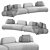 Elegant CURVE Sofa by Art Nova 3D model small image 4