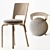 Aalto High Backrest Dining Chair 3D model small image 4