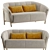 Modern Elegance Yas Sofa Set 3D model small image 2