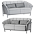 Modern Elegance Yas Sofa Set 3D model small image 4