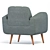 Elegant Valeria Tufted Armchair 3D model small image 4