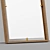 Floating Oak Wood Mirror 3D model small image 3