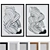 Modern Abstract Picture Frame Set 3D model small image 1