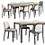 Contemporary Tea Table and Chairs 3D model small image 1