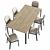 Contemporary Tea Table and Chairs 3D model small image 2
