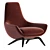 Elegant ERMES Velvet Armchair 3D model small image 2