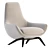 Elegant ERMES Velvet Armchair 3D model small image 3