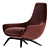 Elegant ERMES Velvet Armchair 3D model small image 5
