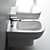 Modern Esedra Wall-Hung Toilet 3D model small image 2