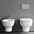 Modern Esedra Wall-Hung Toilet 3D model small image 3