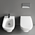 Modern Esedra Wall-Hung Toilet 3D model small image 4