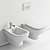 Modern Esedra Wall-Hung Toilet 3D model small image 5