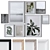 Modern Wall Paintings Set 2163 3D model small image 1