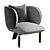 Stylish Garry Club Chair 3D model small image 1