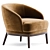RUTH Armchair: Stylish Comfort Seating 3D model small image 2