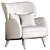 Blossom Fabric Armchair - Elegant Design 3D model small image 4