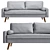 Gray Pink Camden Sofa USA 3D model small image 4