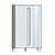  8-Shelf Nova Bookcase White 3D model small image 5