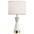 Elegant Metalized Glass Table Lamp 3D model small image 1