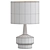 Elegant Wood & Ceramic Lamp 3D model small image 2