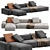 Elegant Modern Boca Navi Sofa 3D model small image 1