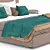 Elegant Giorgetti Altea Bed 3D model small image 2