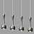 Contemporary Teardrop LED Pendant Light 3D model small image 3