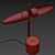 Oxidized Aluminum & Marble Lamp 3D model small image 7